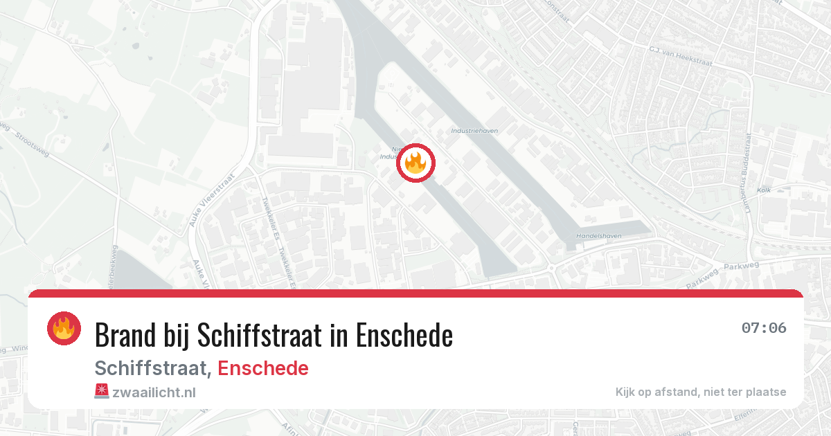 Brand bij Schiffstraat in Enschede — 10 aug 2026