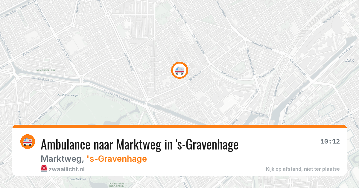 Ambulance naar Marktweg in 's-Gravenhage — 13 aug 2026