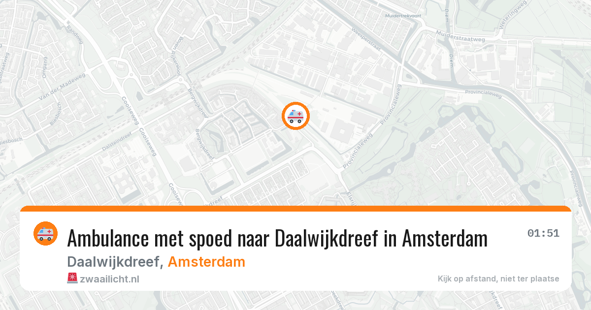 Ambulance met spoed naar Daalwijkdreef in Amsterdam — 17 jun 2026