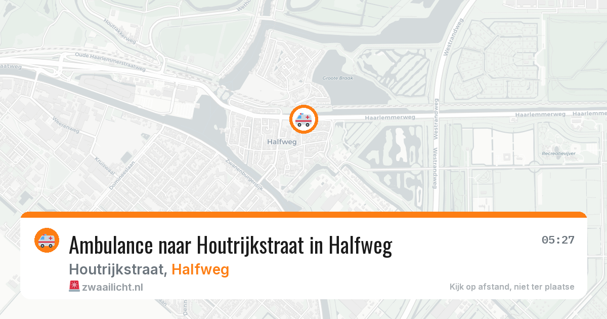 Ambulance naar Houtrijkstraat in Halfweg — 6 mei 2026