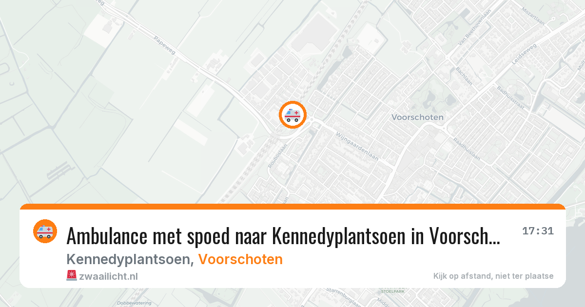 Ambulance met spoed naar Kennedyplantsoen in Voorschoten — 25 jun 2026