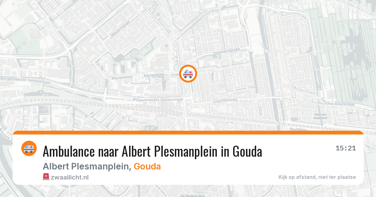 Ambulance naar Albert Plesmanplein in Gouda — 6 apr 2026