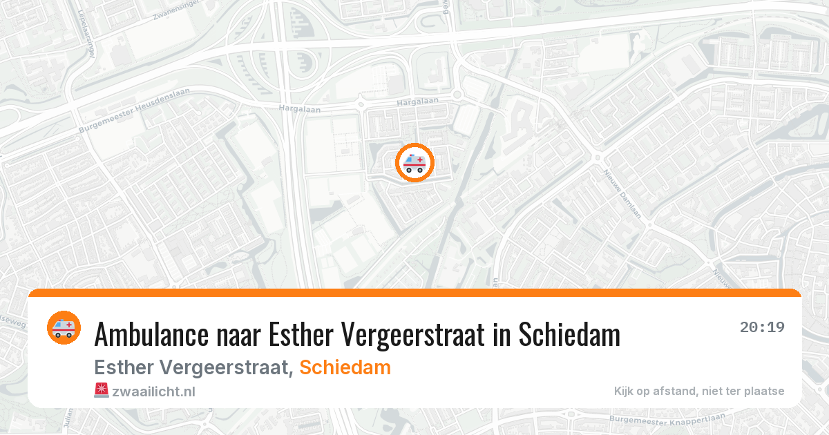 Ambulance naar Esther Vergeerstraat in Schiedam — 22 mrt 2026