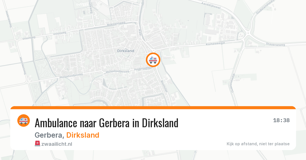 Ambulance naar Gerbera in Dirksland — 15 mei 2026