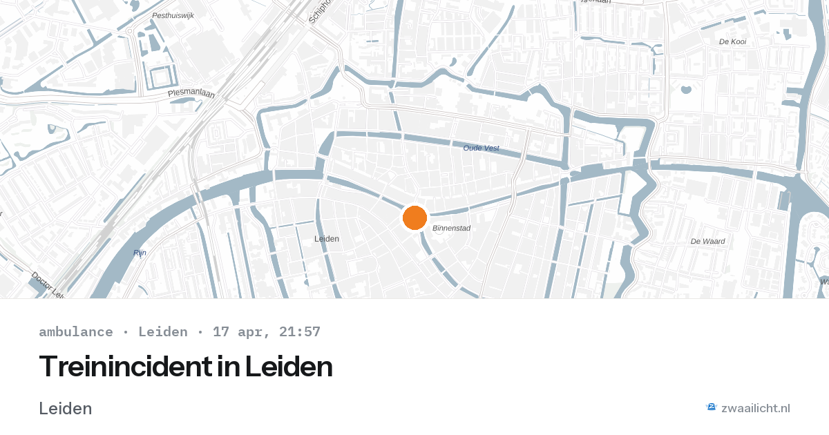 Treinincident in Leiden — 17 apr 2026