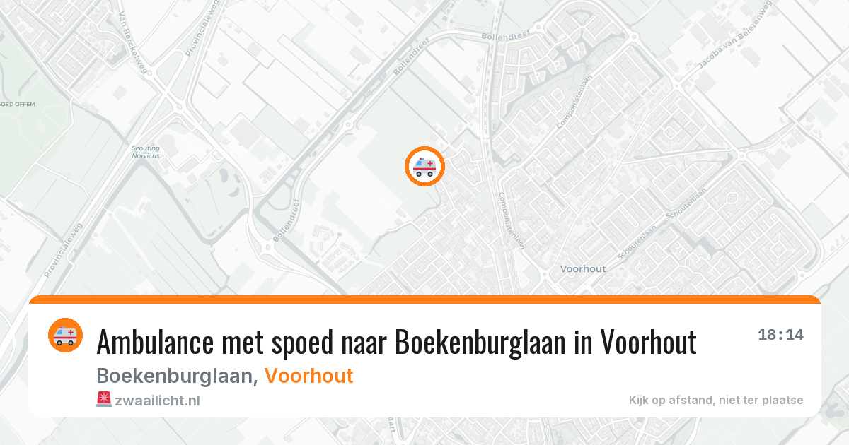 Ambulance met spoed naar Boekenburglaan in Voorhout — 15 jul 2026
