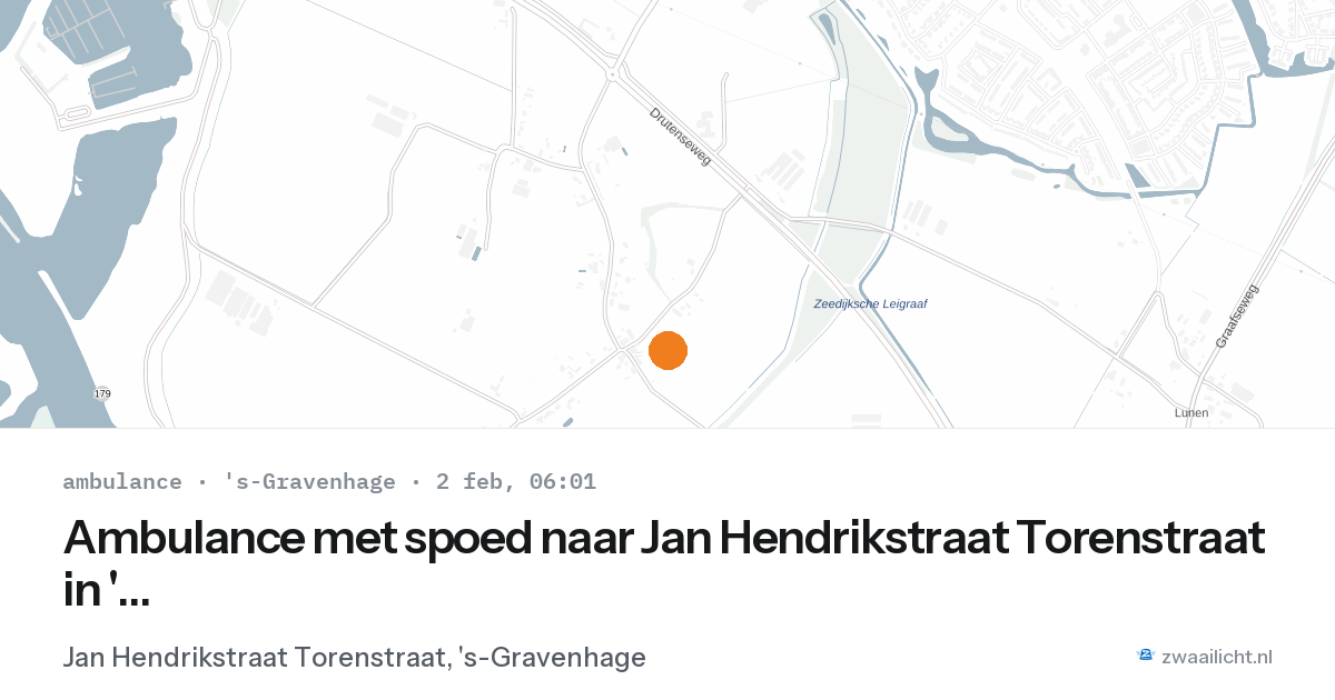 Ambulance met spoed naar Jan Hendrikstraat Torenstraat in 's-Gravenhage — 2 feb 2026
