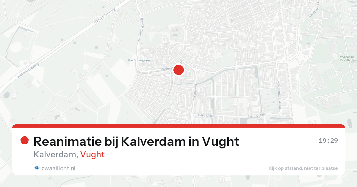 Reanimatie bij Kalverdam in Vught — 11 apr 2026