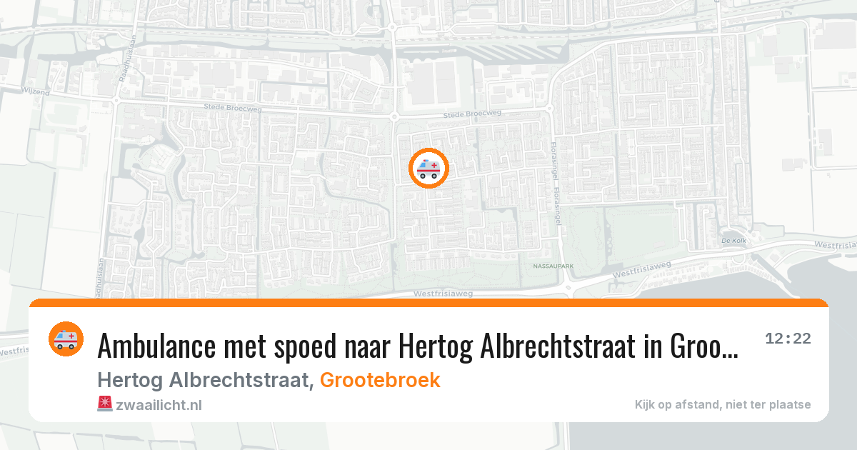 Ambulance met spoed naar Hertog Albrechtstraat in Grootebroek — 21 apr 2026