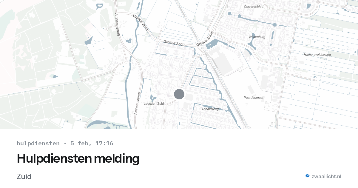 Hulpdiensten melding — 5 feb 2026