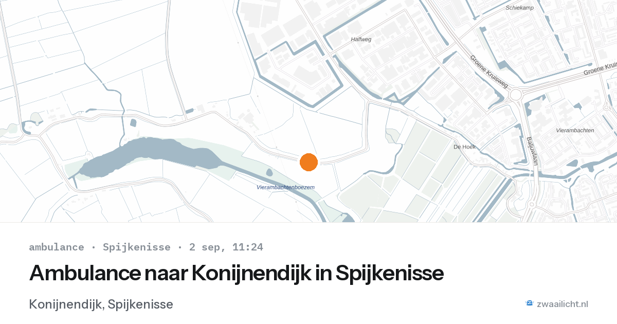 Ambulance naar Konijnendijk in Spijkenisse — 2 sep 2026