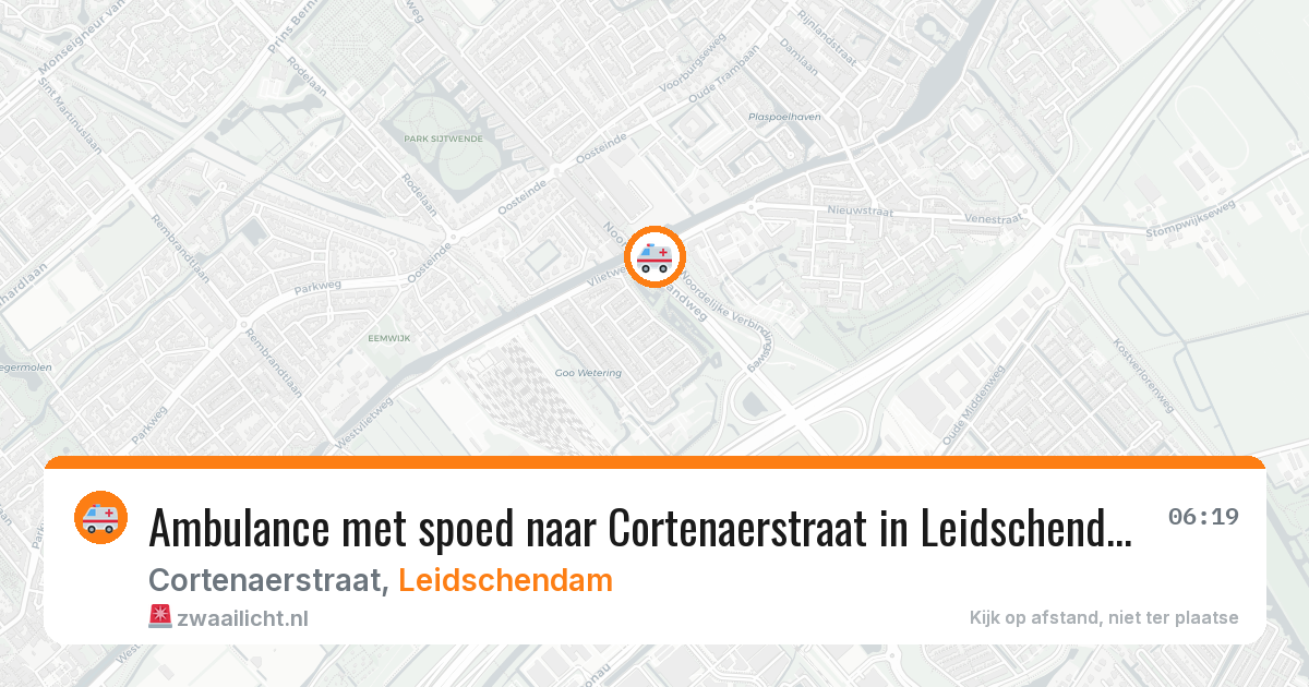 Ambulance met spoed naar Cortenaerstraat in Leidschendam — 20 mei 2026