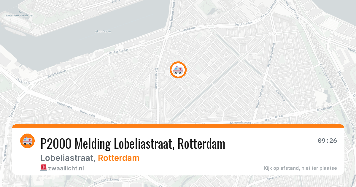 P2000 Melding Lobeliastraat, Rotterdam — 14 jun 2026