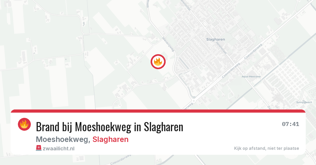 Brand bij Moeshoekweg in Slagharen — 31 jul 2026