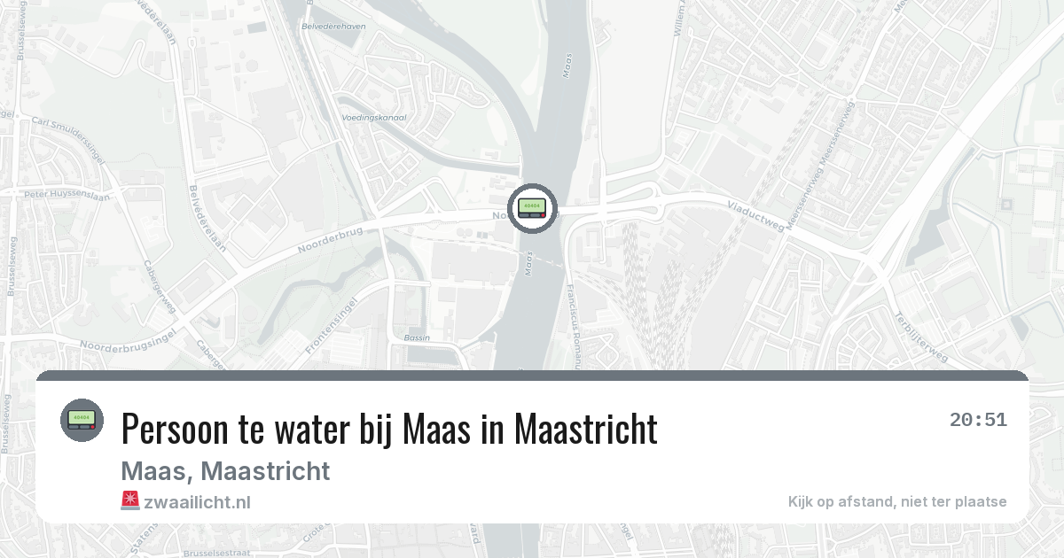Persoon te water bij Maas in Maastricht — 6 aug 2026