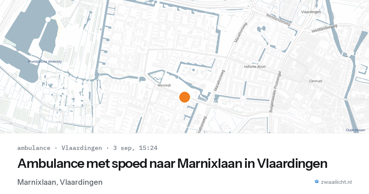 Ambulance met spoed naar Marnixlaan in Vlaardingen — 3 sep 2026