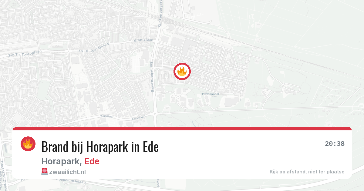 Brand bij Horapark in Ede — 28 mei 2026