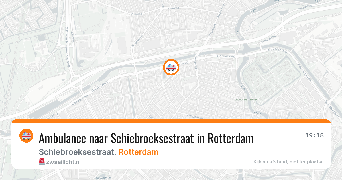 Ambulance naar Schiebroeksestraat in Rotterdam — 20 mrt 2026