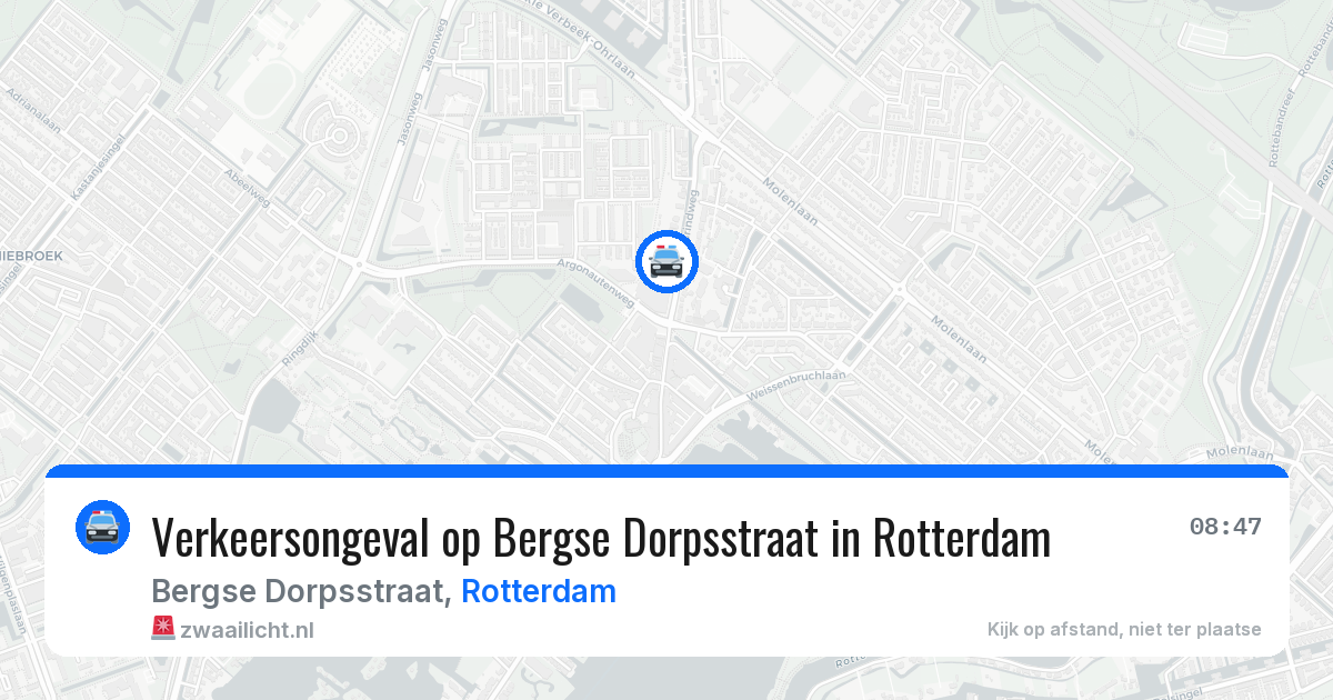 Verkeersongeval op Bergse Dorpsstraat in Rotterdam — 6 mei 2026