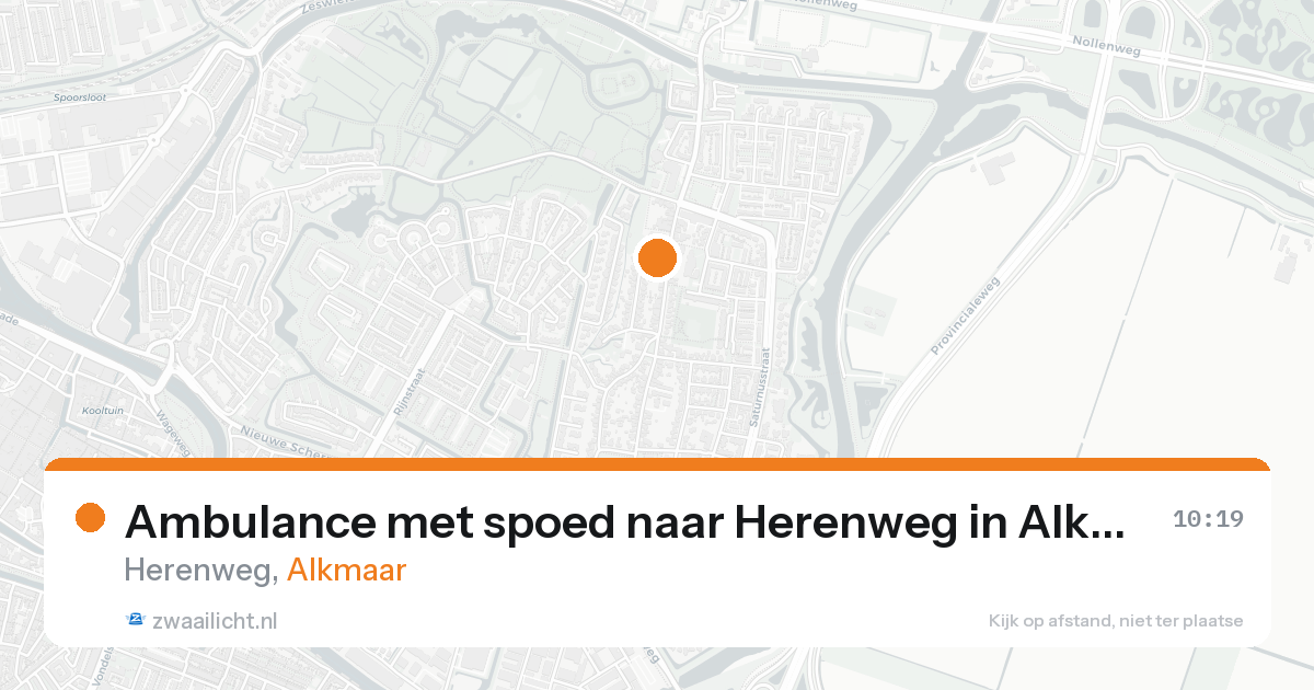 Ambulance met spoed naar Herenweg in Alkmaar — 27 mei 2026