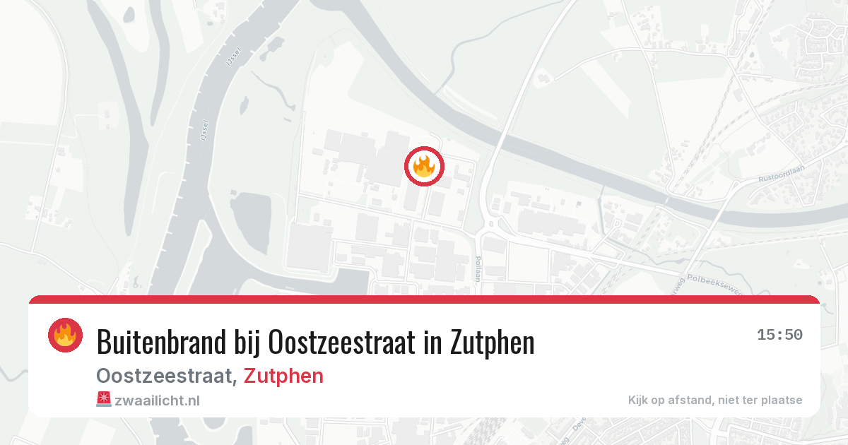 Buitenbrand bij Oostzeestraat in Zutphen — 12 aug 2026