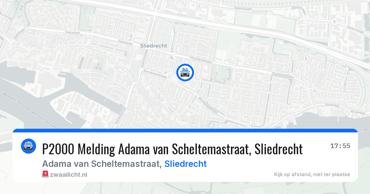 P2000 Melding Adama van Scheltemastraat, Sliedrecht — 10 apr 2026