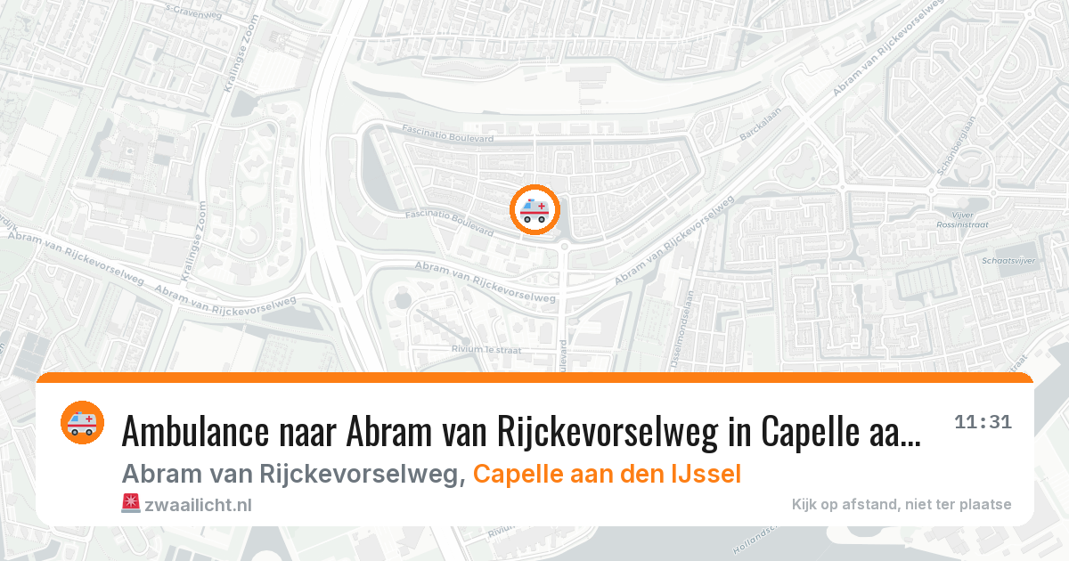 Ambulance naar Abram van Rijckevorselweg in Capelle aan den IJssel — 11 apr 2026