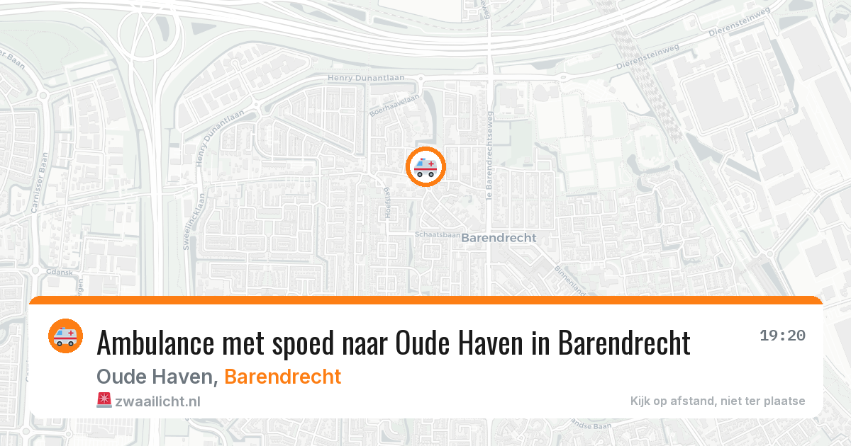 Ambulance met spoed naar Oude Haven in Barendrecht — 26 mei 2026