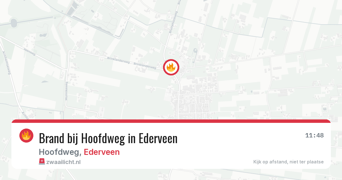 Brand bij Hoofdweg in Ederveen — 17 feb 2026