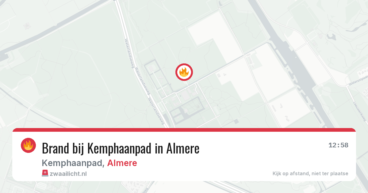 Brand bij Kemphaanpad in Almere — 18 mei 2026