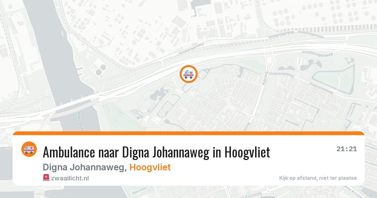 Ambulance naar Digna Johannaweg in Hoogvliet — 22 mrt 2026
