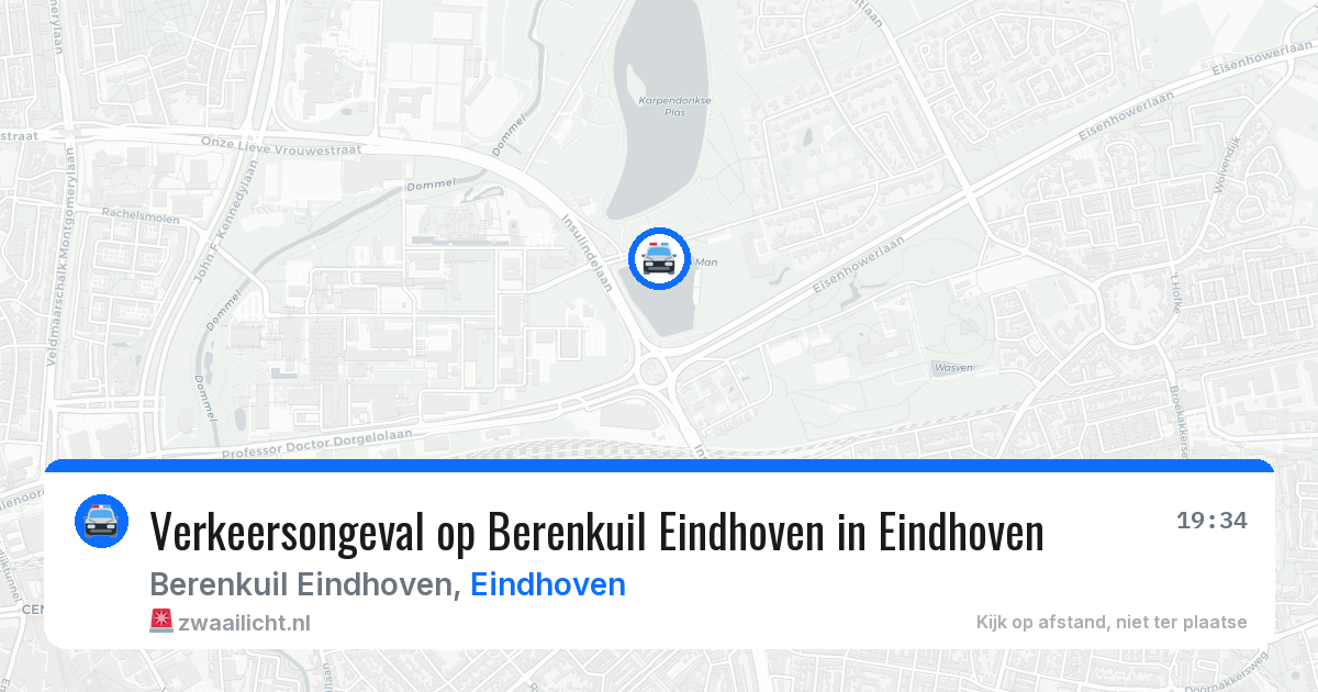 Verkeersongeval op Berenkuil Eindhoven in Eindhoven — 25 mei 2026