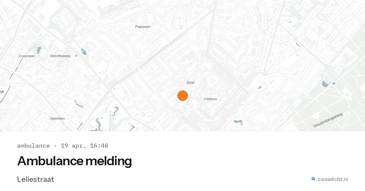 Ambulance melding — 19 apr 2026