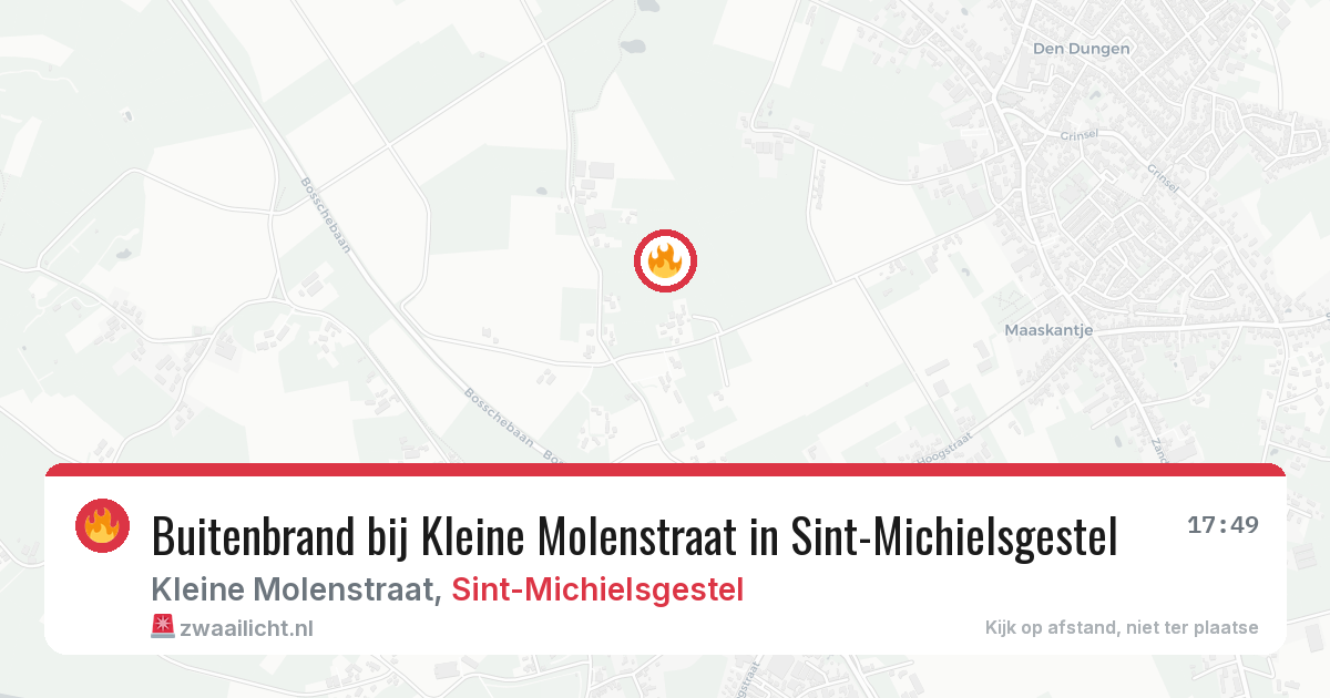Buitenbrand bij Kleine Molenstraat in Sint-Michielsgestel — 26 jun 2026