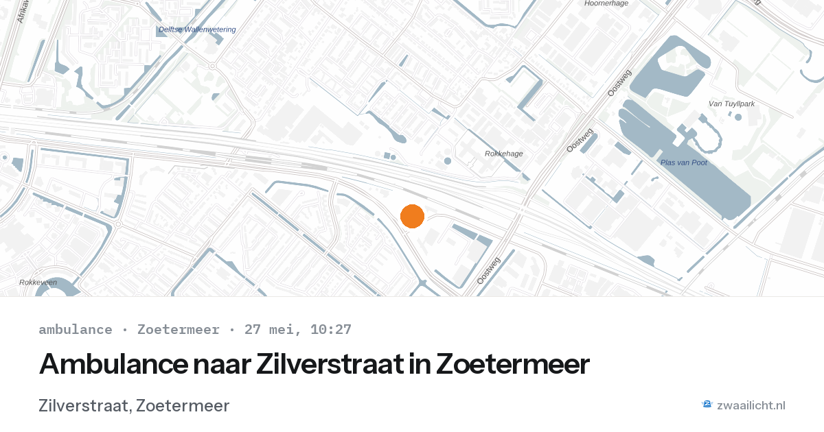 Ambulance naar Zilverstraat in Zoetermeer — 27 mei 2026