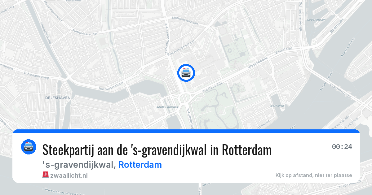 Steekpartij aan de 's-gravendijkwal in Rotterdam — 16 jul 2026