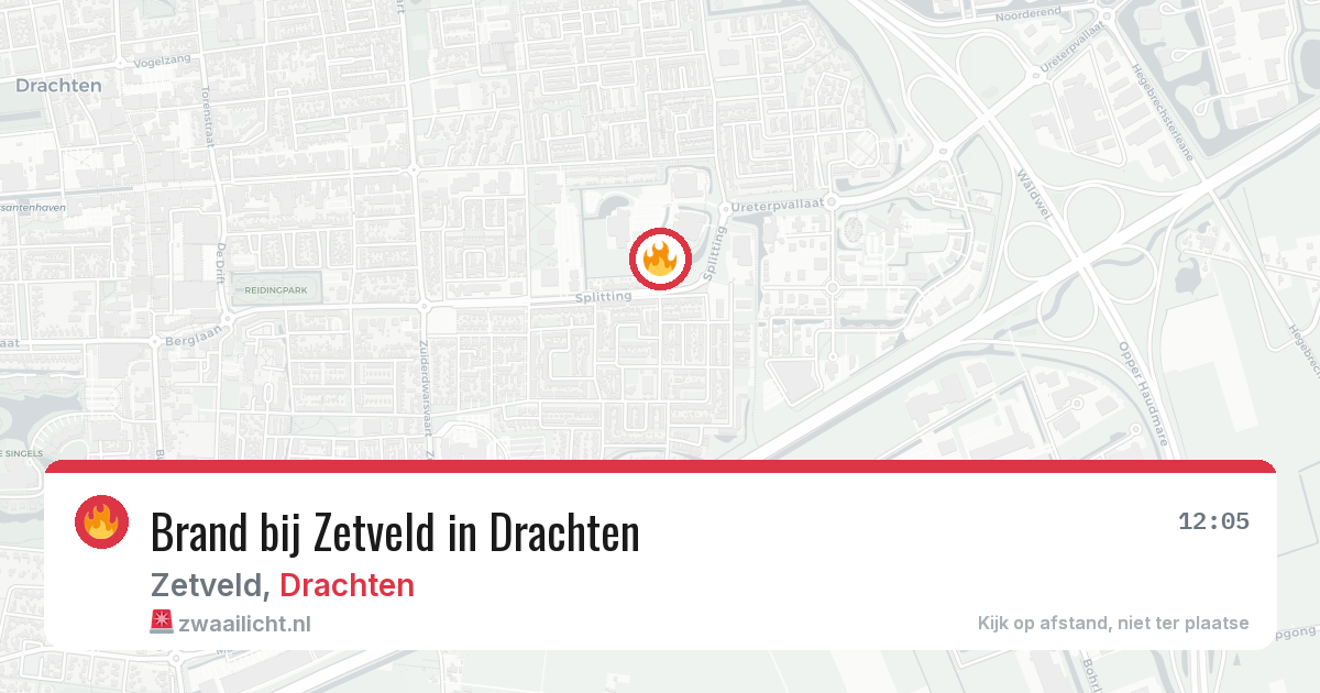 Brand bij Zetveld in Drachten — 20 jun 2026