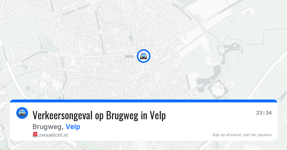 Verkeersongeval op Brugweg in Velp — 30 jul 2026