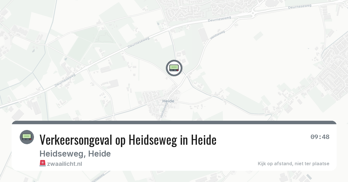 Verkeersongeval op Heidseweg in Heide — 6 jul 2026