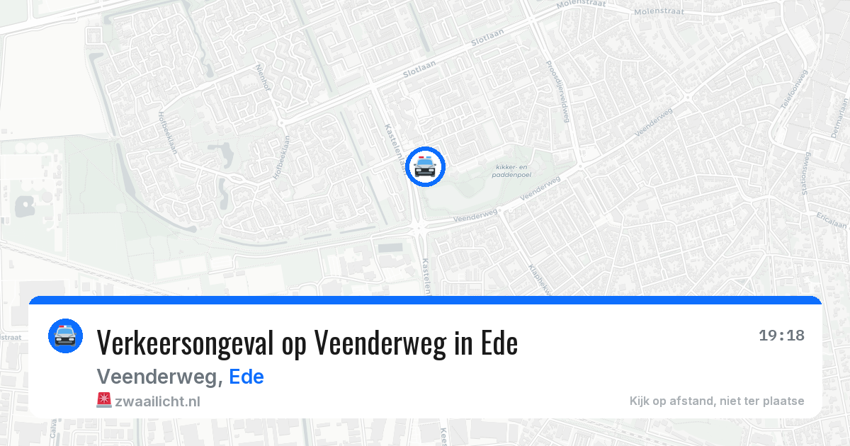 Verkeersongeval op Veenderweg in Ede — 1 mei 2026
