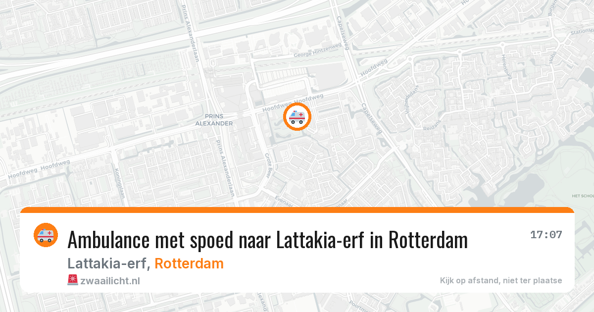 Ambulance met spoed naar Lattakia-erf in Rotterdam — 7 jun 2026