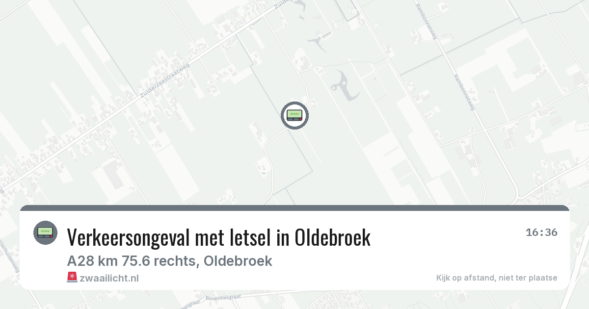 Verkeersongeval met letsel in Oldebroek — 26 feb 2026
