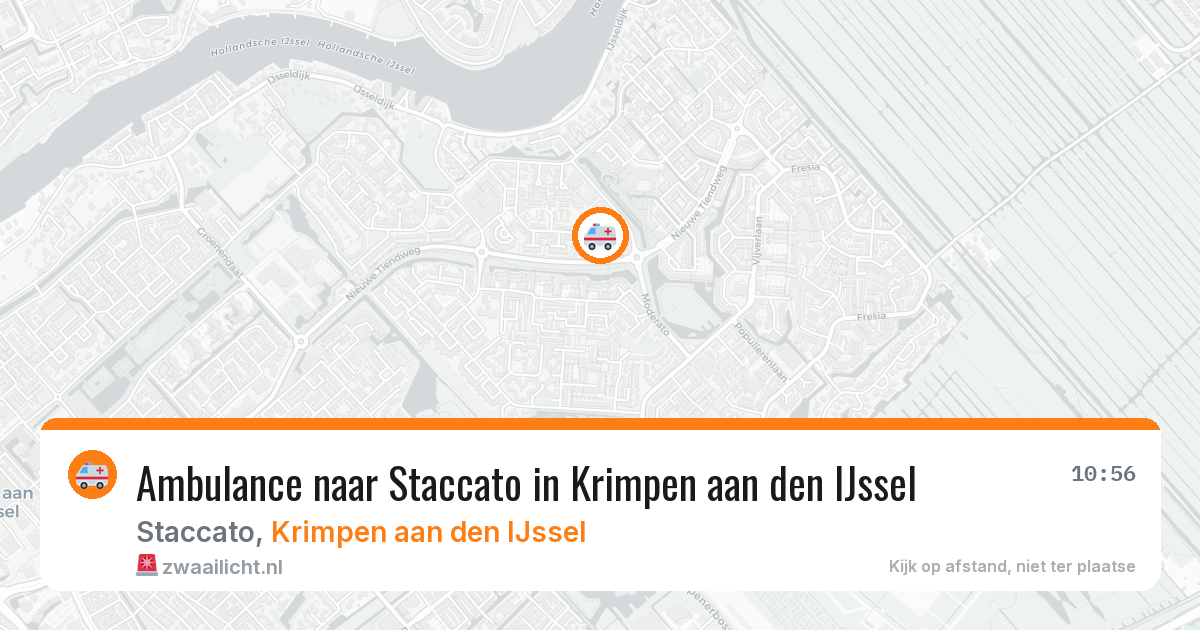 Ambulance naar Staccato in Krimpen aan den IJssel — 22 mrt 2026