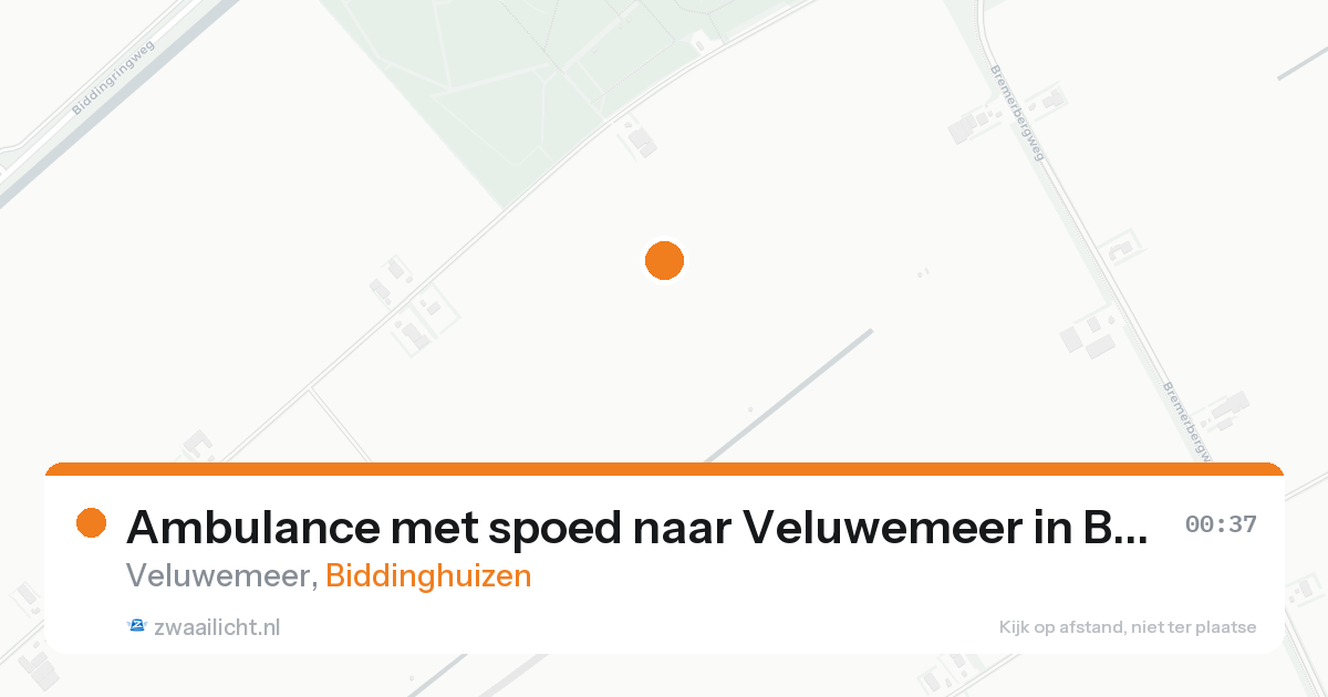 Ambulance met spoed naar Veluwemeer in Biddinghuizen — 14 aug 2026