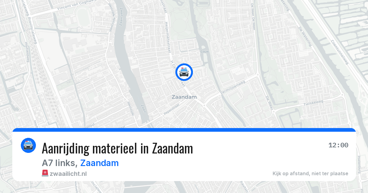 Aanrijding materieel in Zaandam — 17 apr 2026