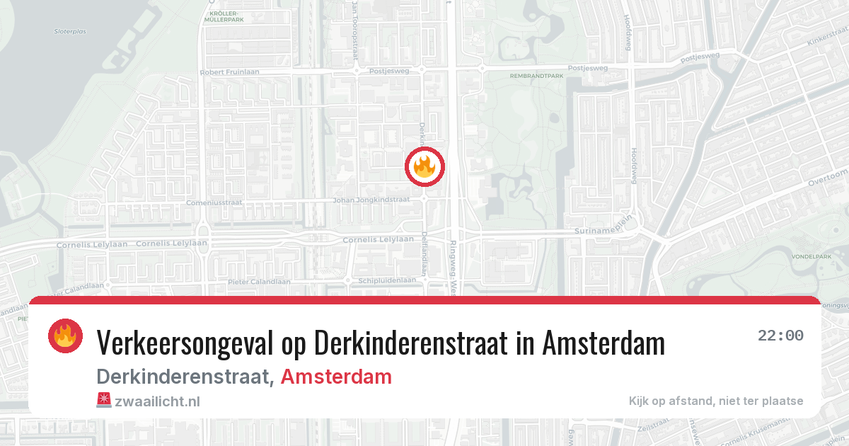 Verkeersongeval op Derkinderenstraat in Amsterdam — 20 jun 2026