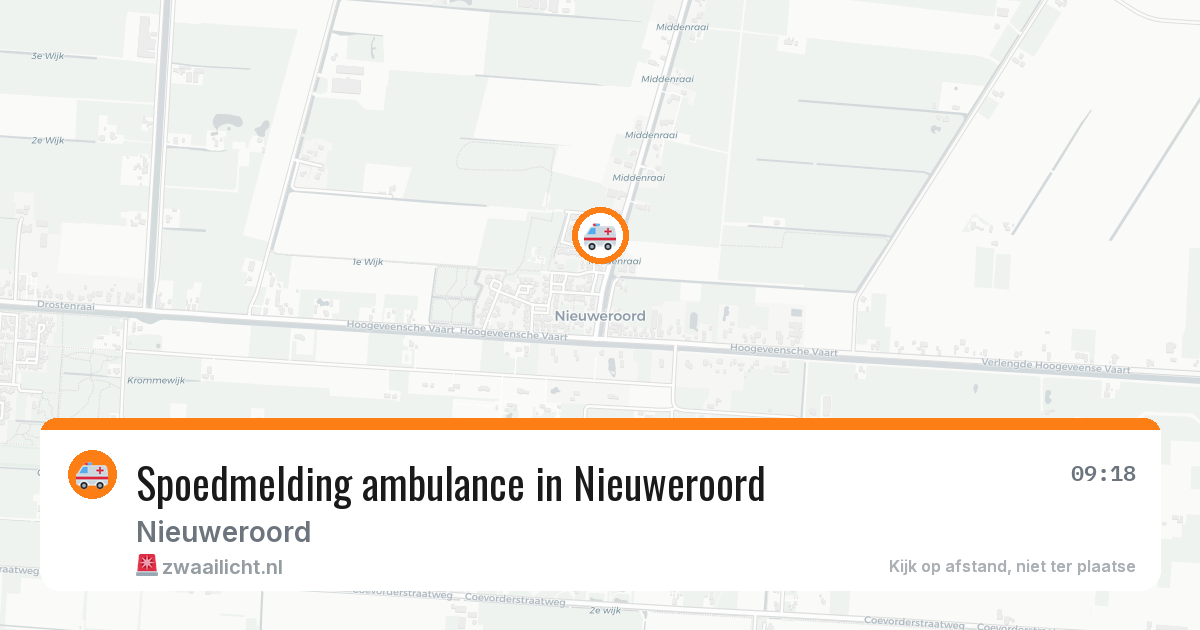 Spoedmelding ambulance in Nieuweroord — 10 jun 2026