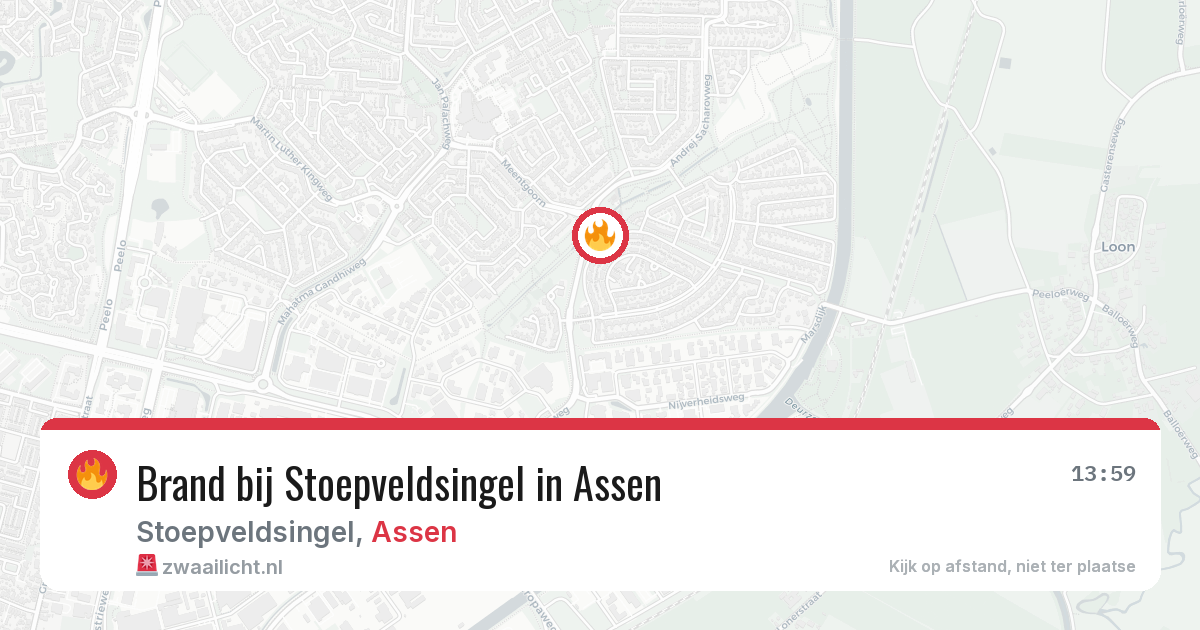 Brand bij Stoepveldsingel in Assen — 10 jul 2026