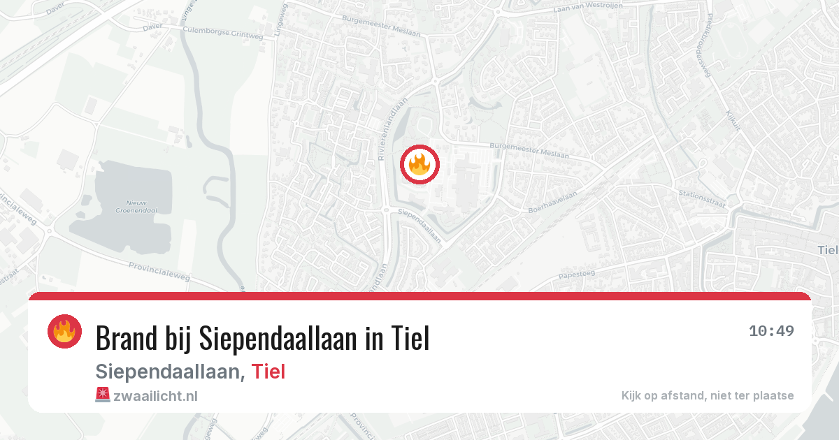 Brand bij Siependaallaan in Tiel — 31 jul 2026