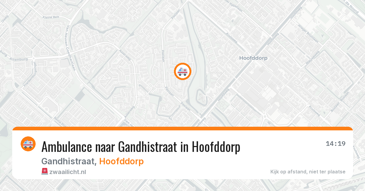 Ambulance naar Gandhistraat in Hoofddorp — 1 jul 2026